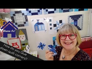 How do you glue down binding corners?