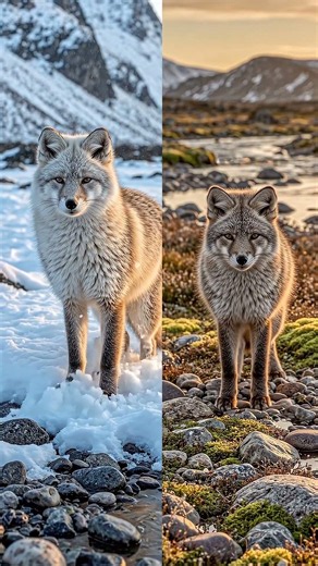 The Arctic Fox #hiddenwildlife #wildlifeentertainment #wildlife