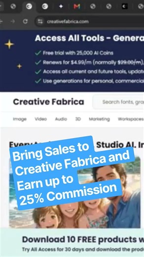 Creative Fabrica Affiliate Program | Earn Money from creativefabrica.com