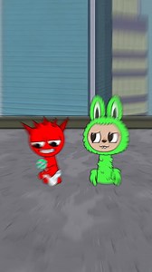 Who’s Got the BIGGER Lollipop ! Raddy vs. Green Labubu Showdown!💪#reels #funny #animation #cartoon #meme #sprunki | Fazrieren Gun