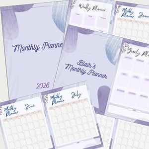 2026 Purple Annual Planner (A4) – Printable PDF Calendar - Weekly Planner - Digital Download - Desk Planner - Yearly Planner -digital Agenda - Etsy Canada