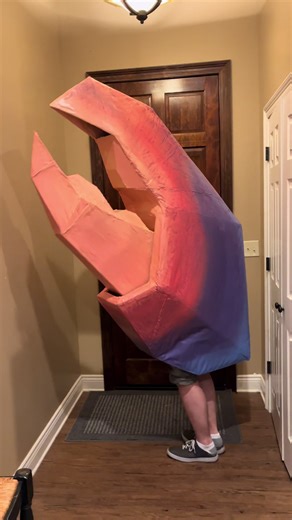 Check out the first finished claw of Tamatoa from Moana! 🦀✨ Stay tuned for our upcoming production, and enjoy a sneak peeks of our props and costumes by following along. #Moanajr #Moana #Tamatoa #TheaterMagic #BehindTheScenes #theatreteacher #propsandcostumes