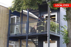 Brandvæsnet tilstede på etagebyggeriet Hamlet i Helsingør