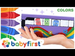 Color Crew Magic - Vehicles | Toddler Learning Video | Learn Colors | Cardboard Bus   | BabyFirst TV - Videos For Kids