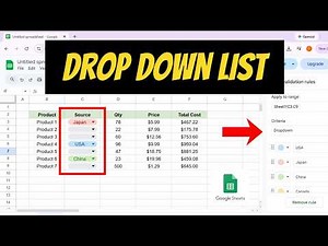 How to Add a Drop Down List in Google Sheets