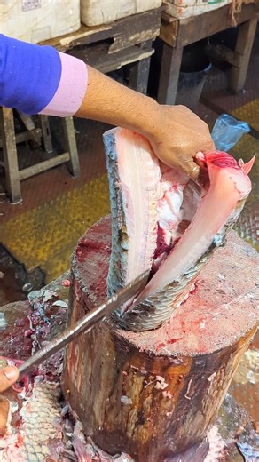 Sharp Knife Meets Grass Carp – Watch the Clean Cutting Art #shorts