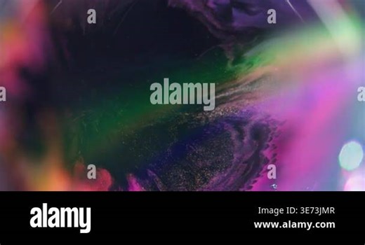 Light splatter. Ink particles. Defocused purple pink neon color glitter rainbow dark black texture floating on abstract bokeh background Stock Video Footage - Alamy