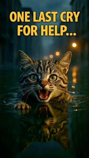 😱😰 Drowning Cat Cries for Help #shorts #youtubeshorts #cat