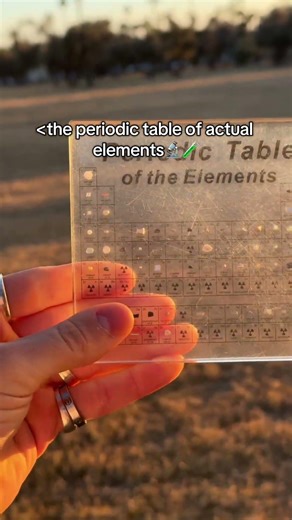 The periodic table with real elements