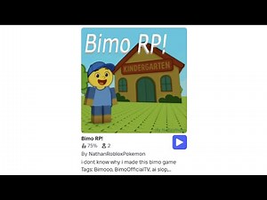 I made a Bimooo ai slop roleplay game on Roblox… @BimoOfficialTV