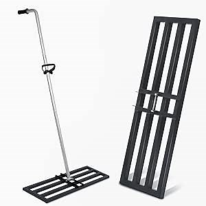 Lawn Leveling Rake, 30"x10" Heavy Duty Effort Saving Lawn Leveler with 78" Adjustable Aluminum Handle, Perfect for Leveling Soil, Grass, Sand in Garden, Golf Course, Farm-Black