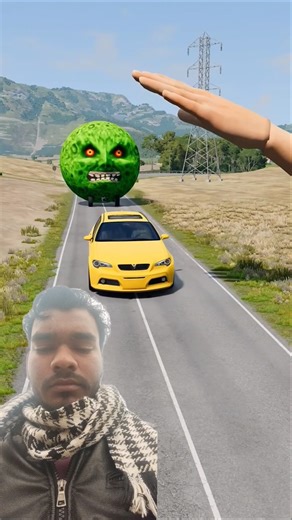 Big & Small Cars vs Giant Hand Slap - BeamNG.drive