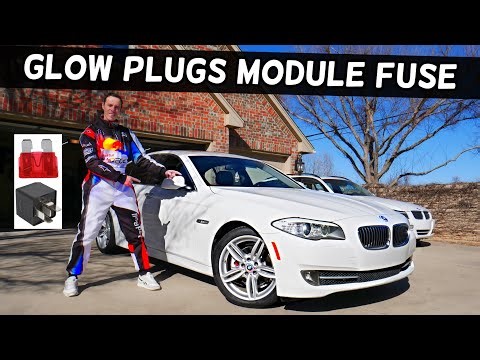 BMW F10 F11 GLOW PLUGS FUSE, PREHEATING CONTROL UNIT FUSE LOCATION BMW 528i 535i 520i 530i 550i 518d