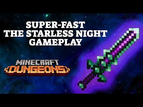 Super-Fast THE STARLESS NIGHT - Rampaging Lv.3/+25% Attack Speed/Mushroom/Echo | Minecraft Dungeons