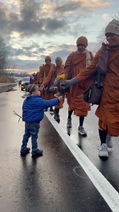 Papi Jay met the Monks! He enjoyed the experience! Walk for Peace #papijay #gforgodson #monks #walkforpeace | Shauna Greene