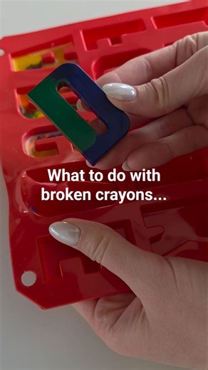 DIY ABC Crayons from Broken Crayons | Easy Toddler Activity #momlife #momhacks