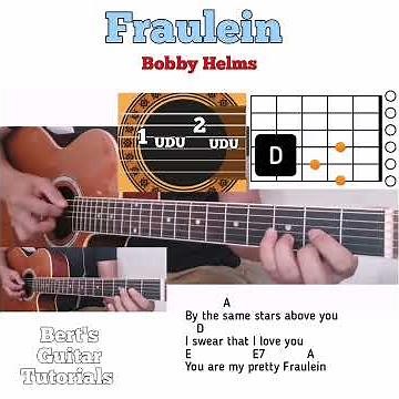 Fraulein - Bobby Helms guitar chords w/ lyrics & bass strumming tutorial