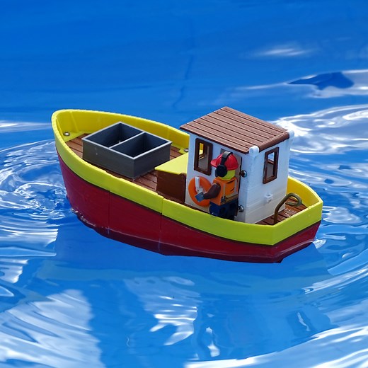 Small fishing boat to 3D-print | Printed Toys