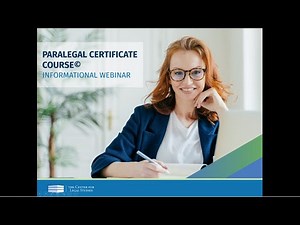 Paralegal Certificate Course© Webinar (October 2020) | The Center for Legal Studies