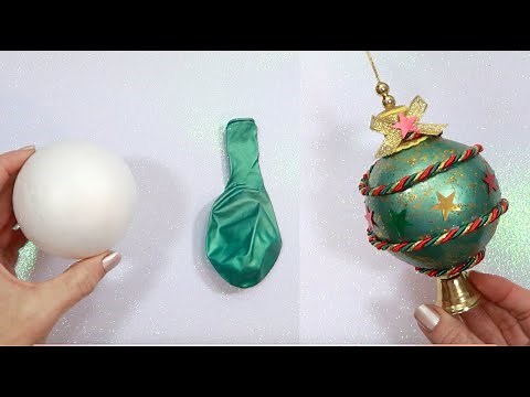 Cómo hacer ESFERAS bolas para el ÁRBOL de NAVIDAD. ADORNOS FÁCILES