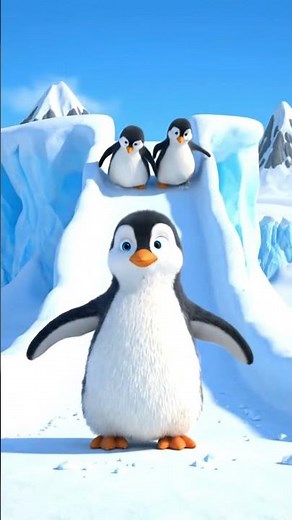 Baby Penguin’s First Slide