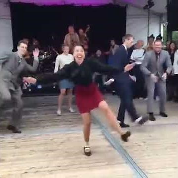 Shuffle dancing 80 year