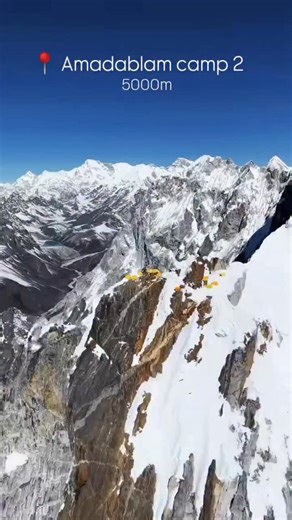 Alpine Ace Treks on Instagram: "Amadablam camp 2 🏔️ Ama Dablam, the ‘Mother’s Necklace,’ graces the Khumbu region with its majestic presence. At 6,812 meters, it’s not just a climb; it’s a journey into the heart of the Himalayas. Who else dreams of conquering this beauty? 🎥 Appa photography #amadablam #adventure #mountains #himalayas #fblifestyle"
