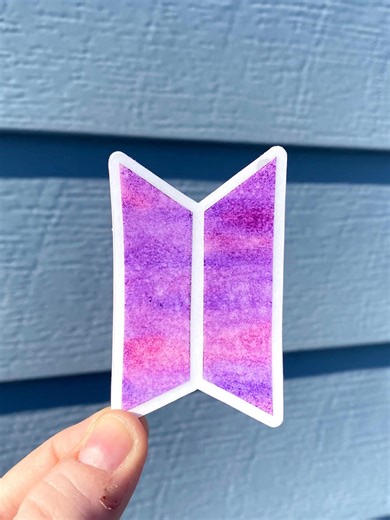 BTS Symbol Purple Watercolor Sticker: Waterproof Vinyl - Etsy