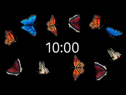 10 minute countdown timer butterflies