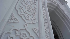 Ornate White Marble Arch Detail | Free Stock Video Footage