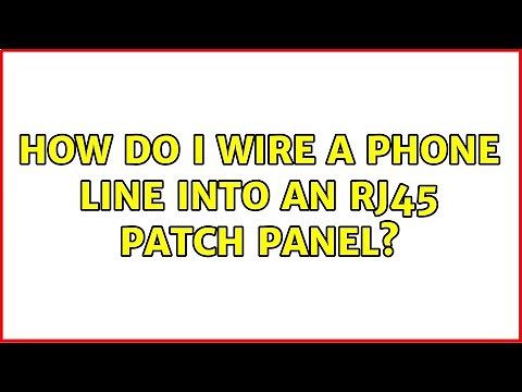 How do I wire a phone line into an RJ45 patch panel? (3 Solutions!!)
