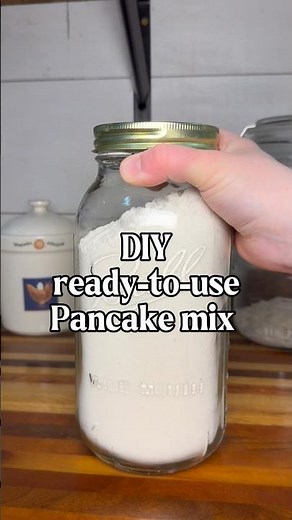 DIY ready-to-use pancake mix. #baking #pancakes #homemade #foodpreservation #foodstorage #shorts