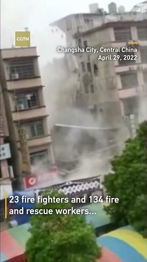 Building collapses in central China's Changsha