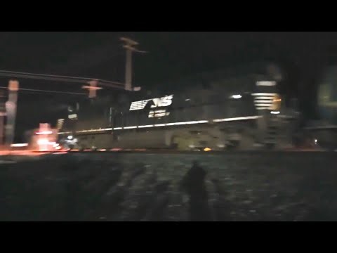 Solo NS ES44AC #8056 with a nice deep loud sounding K5HL horn leading freight 316 in Unionville OH