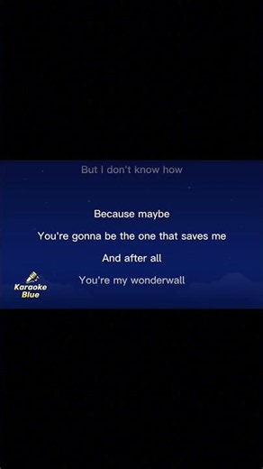 Oasis - Wonderwall Lyrics / Letra