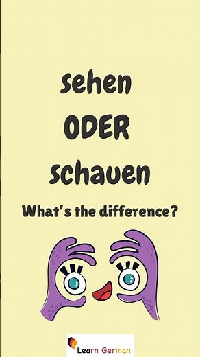 sehen oder schauen? - Similar Verbs | #learngerman | #shorts