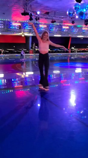 In my element #skates #skatediary #fyp #skatedaily #rollerskating #rollergirl #70s #flarepants #rollerrink #moxirollerskates | Skating with Hayley
