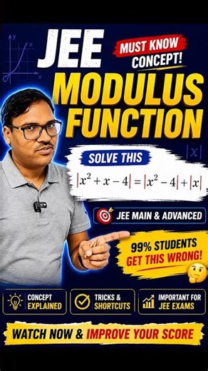 JEE Modulus Function: Simple Method 🤯👌 #JEE #Tutorial