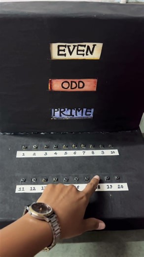 Maths working model /Even odd prime number #maths #model #science #diu #odd #prime #even