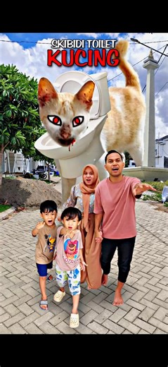 Apa❗Skibidi Kucing Raksasa❗ Begini Cara Buatnya❗#editing #tutorial