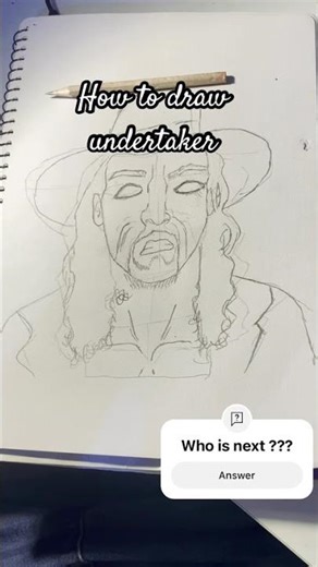 How to draw the undertaker #undertaker #wwe #tutorial #art #drawing