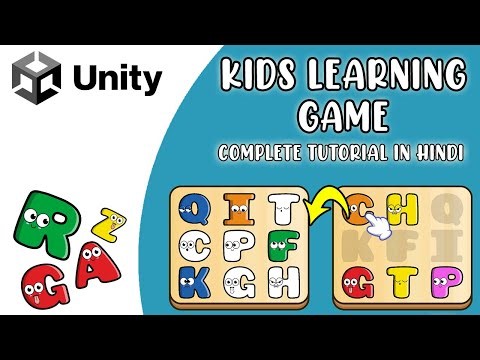Unity Tutorial For Beginners in Hindi: Make a Fun Alphabet Matching Educational Game In UNITY3D