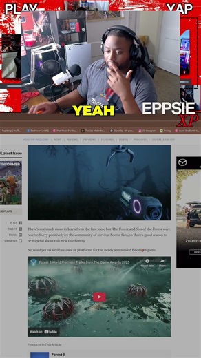 Forest 3 Trailer Reaction: Alien Planet, New Creatures, Different Game! #shorts