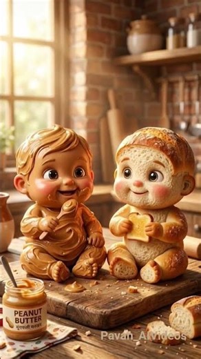 Adorable Food Babies Animation | Peanut Butter Baby & Bread Baby 🥜🍞