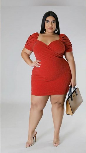 Red mini dresses plus size fashion ideas #plussize #shortdress