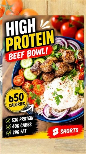 High-Protein Meatball Rice Bowl #recipe #youtubeshorts #cookingtips #healthyfood #food #cooking