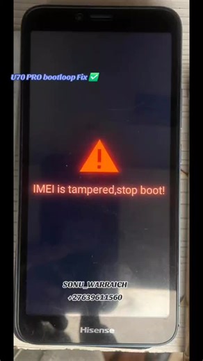 Hisense U70 Pro Boot Loop Fix ✅ #SONU_WARRAICH