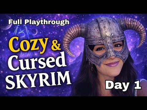 Cozy & Cursed Skyrim Day 1 💀 Full Playthrough with Dagoth Ur Follower Mod (DAY 1)