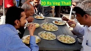 99K views · 1.6K reactions | Best Tasty Veg Thali in Mumbai | Only 20 Rs Plate | Indian Street Food | Best Food Lover's | Facebook