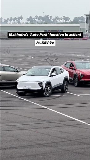 MAHINDRA XEV 9e AUTO-PARK SKILLS displayed!